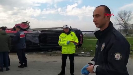 Tekirdağ'da korkunç kaza: Tır ile minibüs çarpıştı!