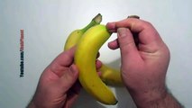 Cómo cortar un plátano sin quitarle la cáscara?