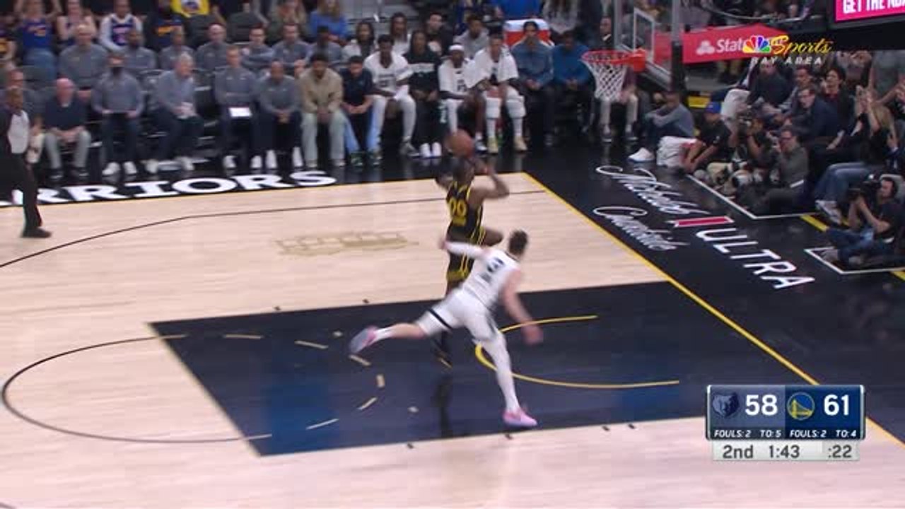 Kuminga gets the steal and flies for the slam