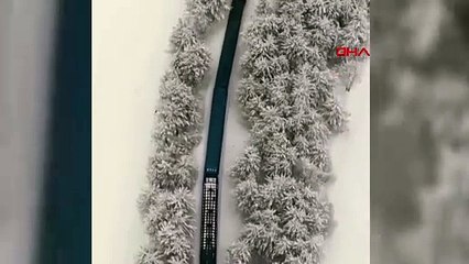 Snowboardla Doğu Ekspresi'nin üzerinden atladı