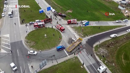 Tekirdağ'da 5 kişinin öldüğü dehşete düşüren kazada yeni görüntüler!