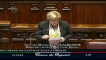 Calderone: sicurezza lavoro è priorità, serve cultura su tutela salute