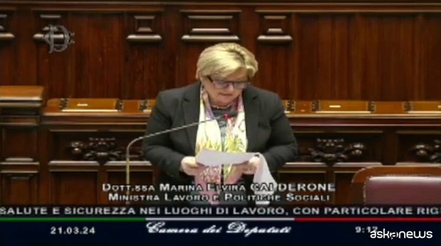 Calderone: sicurezza lavoro ? priorit?, serve cultura su tutela salute
