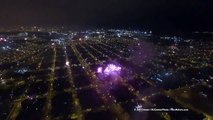 Fuegos artificiales para dar la Bienvenida a 2016 en Lima, Perú