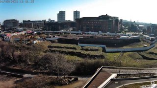 Timelapse footage shows the cranes going up on new Sunderland eye hospital site