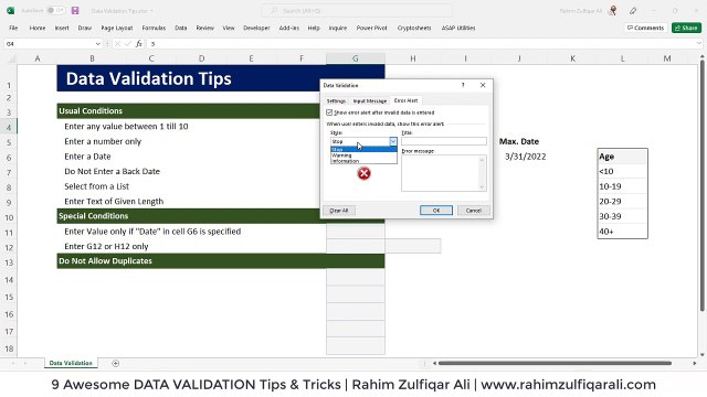 06 - Data Validation Tips and Tricks