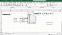 07 - Named Ranges in Microsoft Excel
