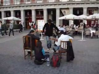 Danseur espagnol Plaza de Mayor Madrid 020408