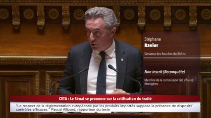 Pour Stéphane Ravier, le CETA rime avec "moins de compétitivité pour plus de compétition"