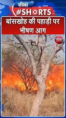 राजस्थान में गर्मी का प्रकोप हो गया शुरू, धधकती आग की चपेट में आई ये पहाड़ी
