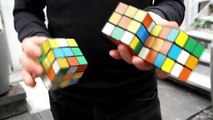 Hombre resuelve 3 Cubos de Rubik mientras hace malabares con ellos en menos de 20 segundos