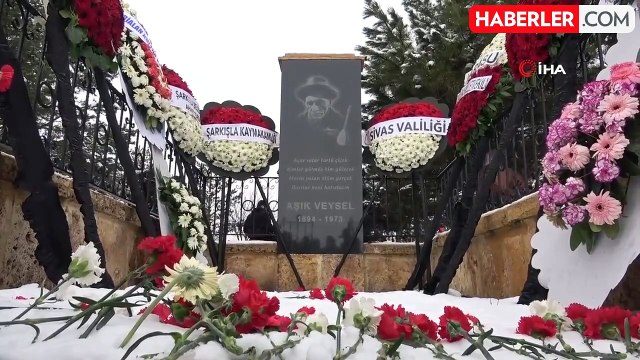 Dünyaca ünlü halk ozanı Aşık Veysel mezarı başında anıldı