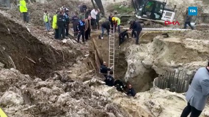 Tekirdağ'da hızlı tren hattı şantiyesinde 2 işçi göçük altında kaldı!