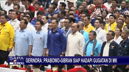 Скачать видео: Gerindra Pastikan Prabowo-Gibran Siap Hadapi Gugatan Pemilu di MK