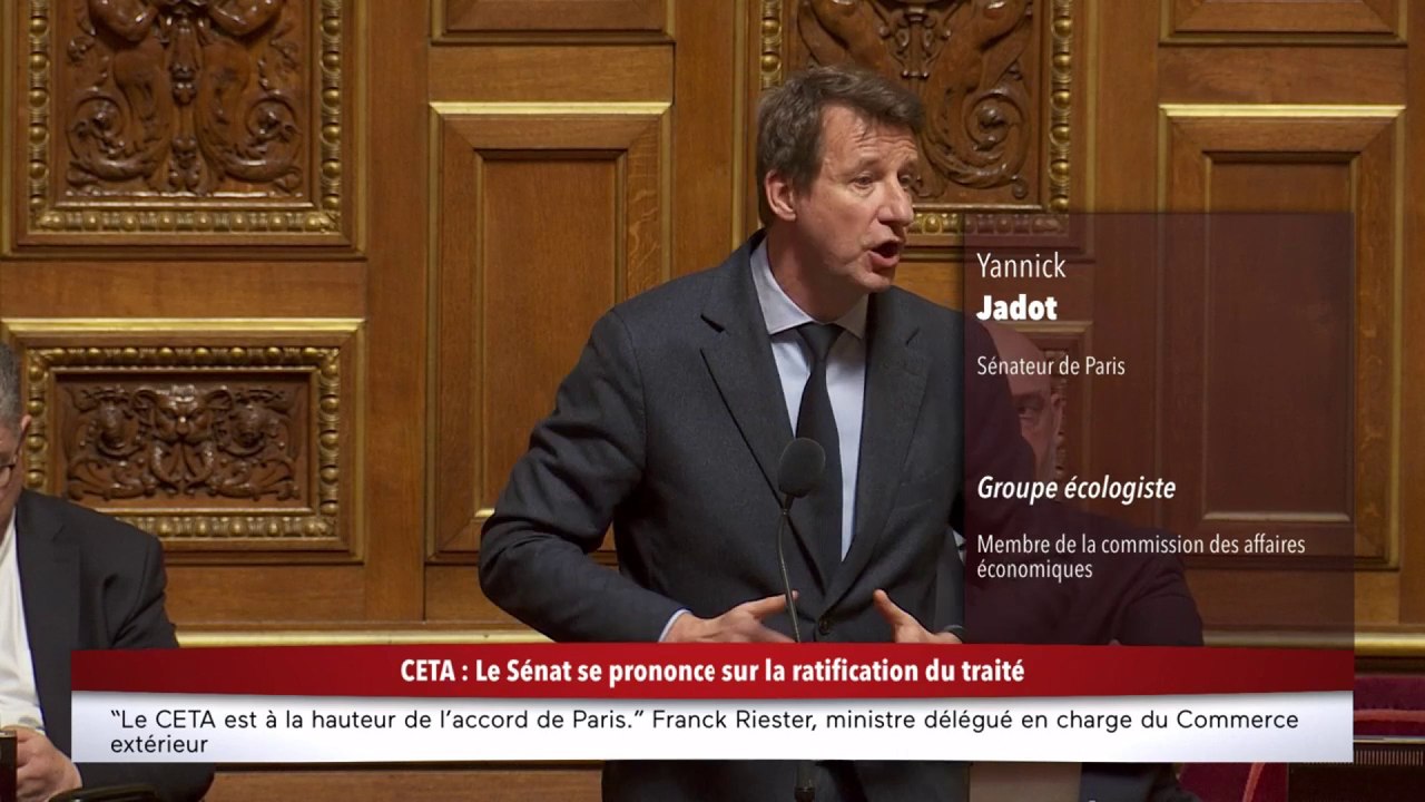 Yannick Jadot alerte les sénateurs sur le volet « investissement » du Sénat