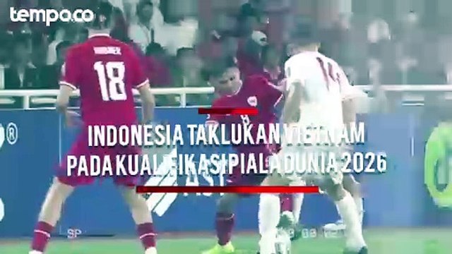 Indonesia di Posisi Kedua Klasemen Group F Usai Menang 1-0 Lawan Vietnam