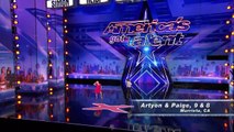 Artyon & Paige: Kid Dance Duo Wow the Crowd With Energetic Moves - America's Got Talent 2017