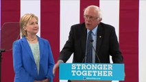 Bernie Sanders apoya a Hillary Clinton durante campaña presidencial