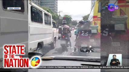 Rider, binutas ang gulong ng nakaalitan umanong motorista | SONA