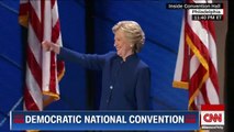 Hillary Clinton joins President Obama on stage at DNC