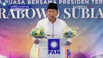 [FULL] Sambutan Prabowo saat Acara Bukber di Markas PAN, Ungkit Nilai 11 Anies hingga Pesan Jokowi