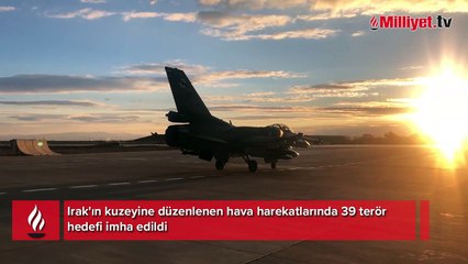 Irak'ın kuzeyine düzenlenen hava harekatlarında 39 terör hedefi imha edildi