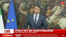 Primer Ministro de italiano Matteo Renzi comenta sobre terremoto
