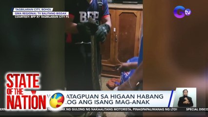 Sawa, natagpuan sa higaan habang natutulog ang isang mag-anak | SONA