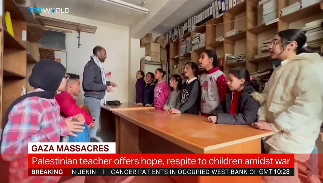 Palestinian teacher offers hope, respite to children amidst war