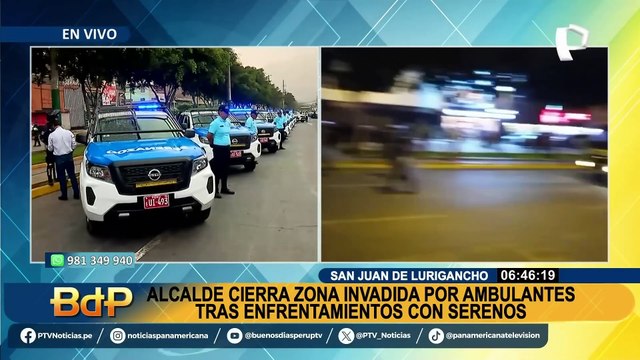 Alcalde de SJL cierra zona invadida por ambulantes tras agresión a serenos: Han pasado del reclamo al vandalismo