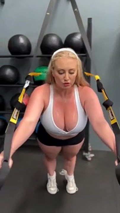 Fitness girl workout video