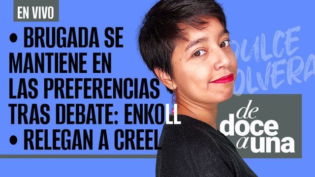 #EnVivo #DeDoceAUna ¬ Brugada se mantiene en las preferencias tras debate: Enkoll ¬ Relegan a Creel