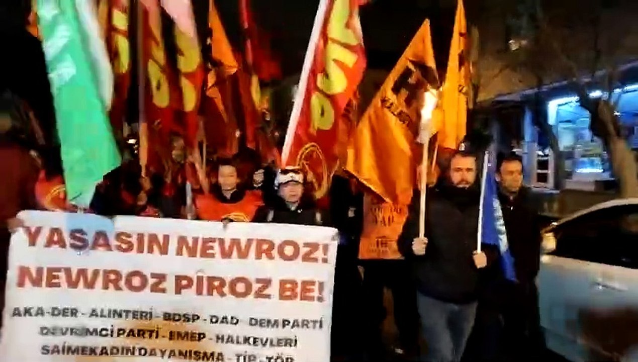 Tuzluçayır’da meşaleli Newroz yürüyüşü: Kürt sorunu Türkiye toplumunun sorunudur