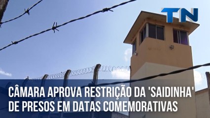 Câmara aprova restrição da 'saidinha' de presos em datas comemorativas
