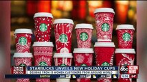 Starbucks unveils new holiday cups