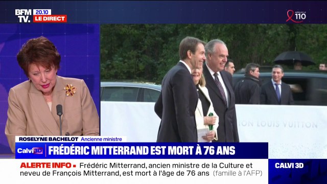 Mort de Frédéric Mitterrand: C'est un ami, un frère auquel j'étais extraordinairement attachée se confie Roselyne Bachelot