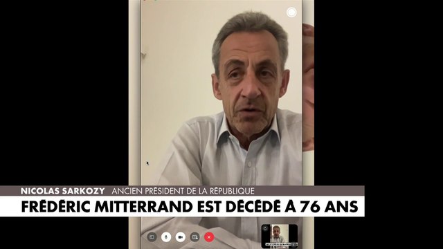 Nicolas Sarkozy : «Frédéric Mitterrand était quelqu'un de très cultivé et il était très enthousiaste»