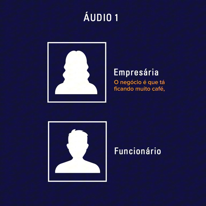Áudios de suspeitos de fraude liciatória conversando sobre comida estragada