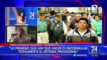 Jorge González Izquierdo a favor de elevar el aporte de los trabajadores  a las AFP