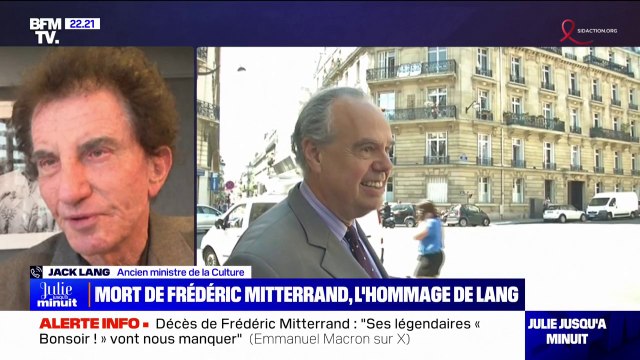 Jack Lang sur le décès de Frédéric Mitterrand: Je retiens l'ami incomparable, toujours fidèle