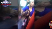 Mujeres pelean por asiento en transporte de Monterrey