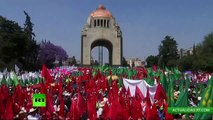 Marcha de mujeres en México con motivo del Día Internacional de la Mujer