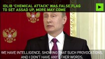 Putin: 'Ataque químico' era Una mentira confrontar a Assad