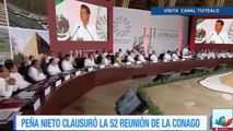 Peña Nieto clausura trabajos de la Conago en Morelos