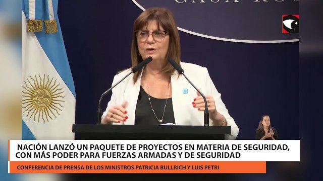 Nación lanzó un paquete de proyectos en materia de seguridad, con más poder para Fuerzas Armadas y de seguridad