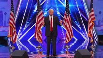 The Singing Trump: Presidential Impersonator Channels Bruno Mars - America's Got Talent 2017