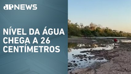 Trecho do Rio Paraguai no Mato Grosso atinge recorde histórico de seca