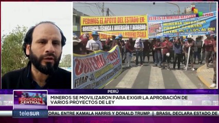 Mineros en Perú se movilizaron para exigir la aprobación de varios proyectos de Ley