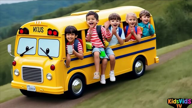 Little wheels on the bus spin round and round - New Nursery Rhymes & Kids Songs | Part-18
