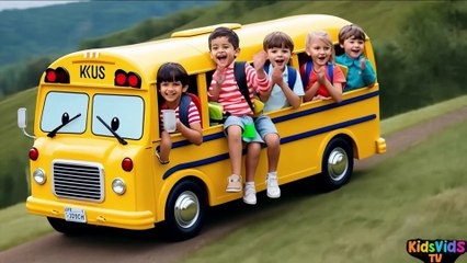 Little wheels on the bus spin round and round - New Nursery Rhymes & Kids Songs | Part-18